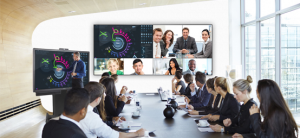 màn hình cho hội nghị trực tuyến